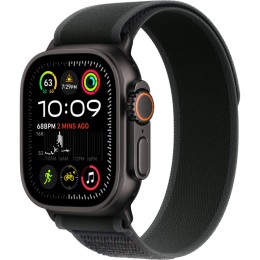 Apple Watch Ultra 2 GPS + Cellular, 49 мм, корпус из черного титана, ремешок Trail черного цвета, размер M/L