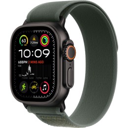 Apple Watch Ultra 2 GPS + Cellular, 49 мм, корпус из черного титана, ремешок Trail зеленого цвета, размер M/L