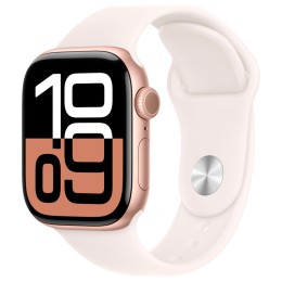 Apple Watch Series 10, 42 мм, корпус из алюминия цвета «розовое золото», спортивный ремешок, размер M/L