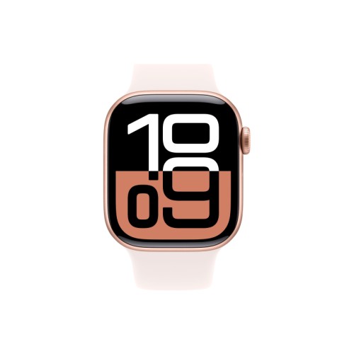 Apple Watch Series 10, 42 мм, корпус из алюминия цвета «розовое золото», спортивный ремешок, размер M/L