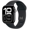 Apple Watch Series 10, 42 мм, корпус из алюминия цвета «чёрный глянец», спортивный ремешок, размер S/M