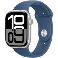 Apple Watch Series 10, 46 мм, корпус из алюминия цвета серебристый, спортивный ремешок, размер M/L