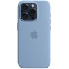 Чехол Apple MagSafe для iPhone 15 Pro, силикон, «Морозный голубой»