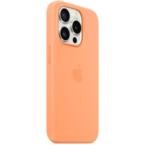 Чехол Apple MagSafe для iPhone 15 Pro, силикон, «Свежая папайя»