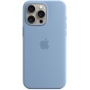 Чехол Apple MagSafe для iPhone 15 Pro Max, силикон, «Морозный голубой»