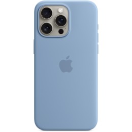 Чехол Apple MagSafe для iPhone 15 Pro Max, силикон, «Морозный голубой»