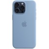 Чехол Apple MagSafe для iPhone 15 Pro Max, силикон, «Морозный голубой»