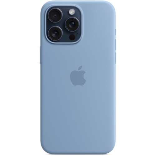 Чехол Apple MagSafe для iPhone 15 Pro Max, силикон, «Морозный голубой»