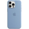 Чехол Apple MagSafe для iPhone 15 Pro Max, силикон, «Морозный голубой»