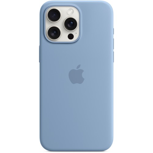 Чехол Apple MagSafe для iPhone 15 Pro Max, силикон, «Морозный голубой»