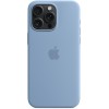 Чехол Apple MagSafe для iPhone 15 Pro Max, силикон, «Морозный голубой»