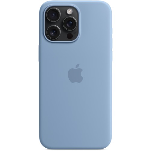 Чехол Apple MagSafe для iPhone 15 Pro Max, силикон, «Морозный голубой»