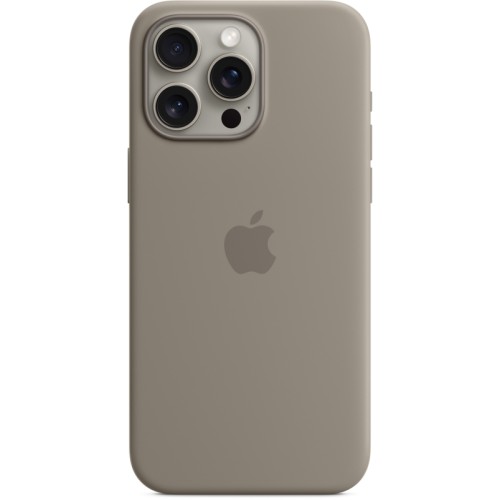 Чехол Apple MagSafe для iPhone 15 Pro Max, силикон, Платиново-серый