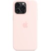 Чехол Apple MagSafe для iPhone 15 Pro Max, силикон, Розовый