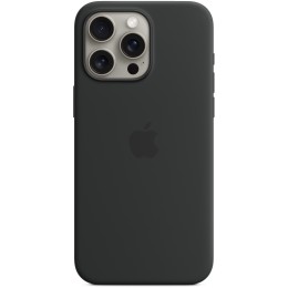 Чехол Apple MagSafe для iPhone 15 Pro Max, силикон, Чёрный