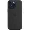 Чехол Apple MagSafe для iPhone 15 Pro Max, силикон, Чёрный