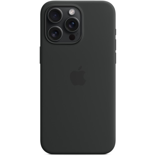 Чехол Apple MagSafe для iPhone 15 Pro Max, силикон, Чёрный