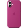 Чехол Apple для iPhone 16 Plus Silicone MagSafe, фуксия