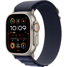 Apple Watch Ultra 2 GPS + Cellular, 49 мм, корпус из бежевого титана, ремешок Alpine темно-синего цвета, размер L