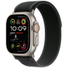 Apple Watch Ultra 2 GPS + Cellular, 49 мм, корпус из бежевого титана, ремешок Trail чёрного цвета, размер S/M