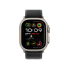Apple Watch Ultra 2 GPS + Cellular, 49 мм, корпус из бежевого титана, ремешок Trail чёрного цвета, размер S/M