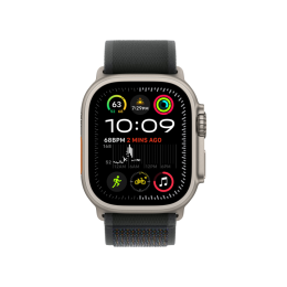 Apple Watch Ultra 2 GPS + Cellular, 49 мм, корпус из бежевого титана, ремешок Trail чёрного цвета, размер S/M