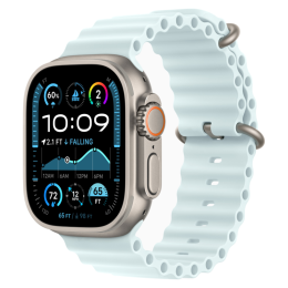 Apple Watch Ultra 2 GPS + Cellular, 49 мм, корпус из бежевого титана, ремешок Ocean цвета «‎ледяной синий»