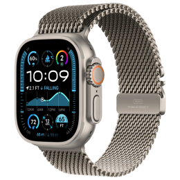 Apple Watch Ultra 2 GPS + Cellular, 49 мм, корпус из бежевого титана, ремешок Milanese бежевого цвета, зазмер L