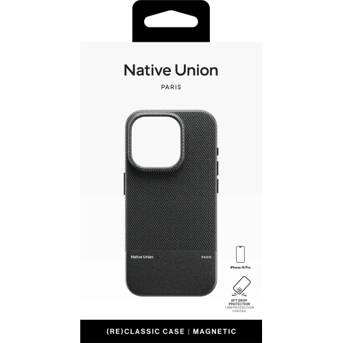 (RE)CLASSIC CASE FOR IPHONE 16 PRO BLACK, чехол защитный для iPhone 16 PRO, цвет: чёрный