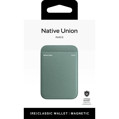 (RE)CLASSIC CARD WALLET SLATE GREEN, чехол для пластиковых карт Native Union, цвет: зеленый сланец