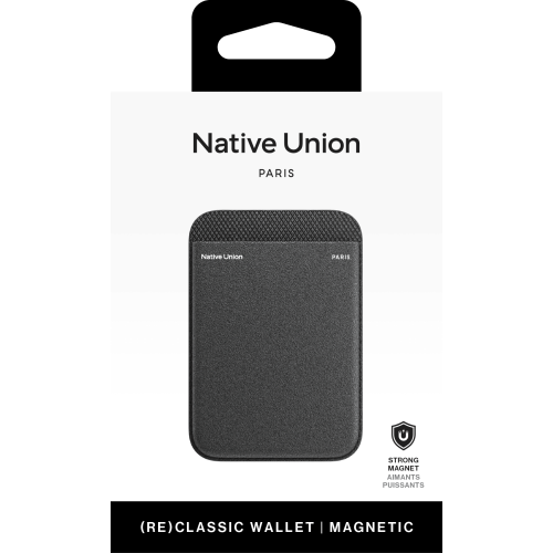 (RE)CLASSIC CARD WALLET BLACK, чехол для пластиковых карт Native Union, цвет: черный