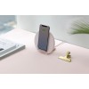 DOCK WIRELESS FABRIC БЗУ стандарта Qi, мощность 10W, с подставкой, цвет: розовый