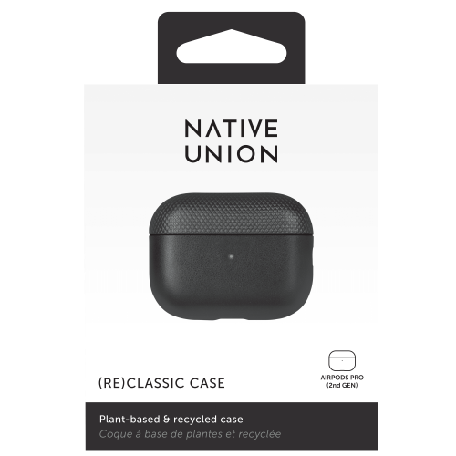 (Re)classic CASE чехол защитный для AIRPODS PRO 2 кожаный, цвет: чёрный