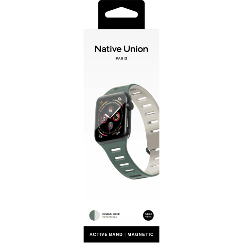 Ремешок для часов Apple Watch,Magnetic  38/40/41MM, Native Union,зел/сер