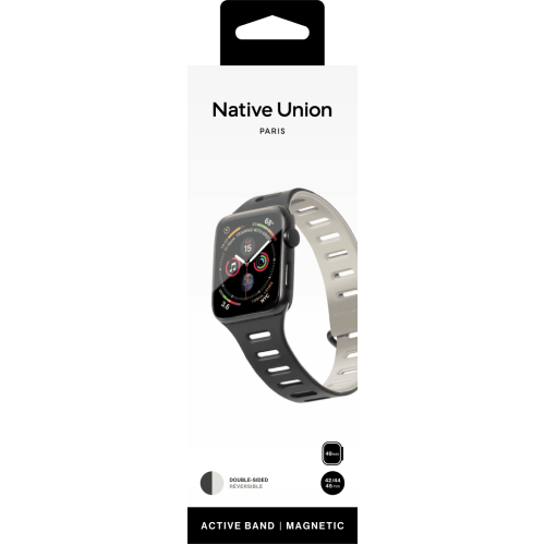 Ремешок для часов Apple Watch,Magnetic42/44/45/49MM,черный/серый