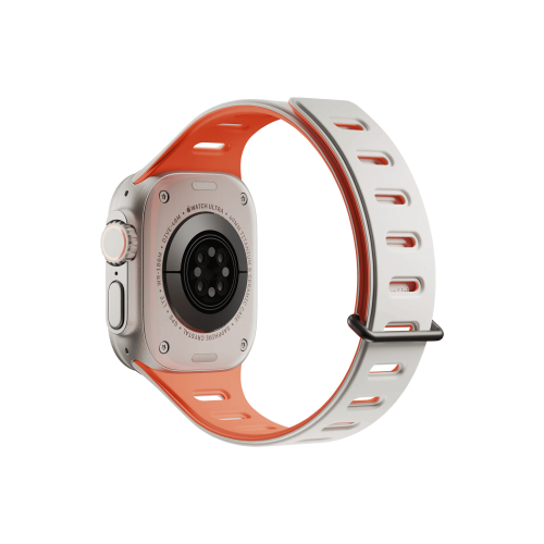 Ремешок для часов Apple Watch,Magnetic 42/44/45/49MM, оранжевый/серый