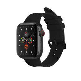 Ремешок для часов Apple Watch  40мм, cиликоновый черный