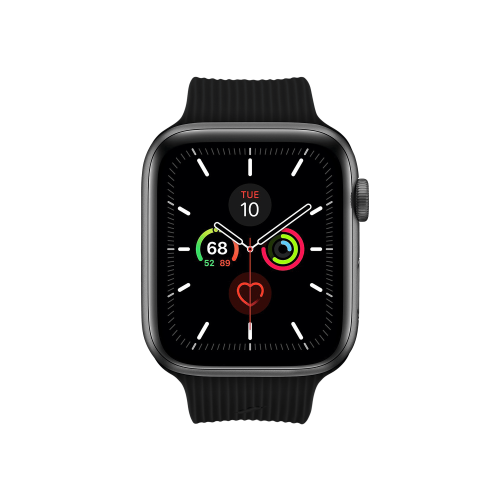 Ремешок для часов Apple Watch  44мм, cиликоновый черный
