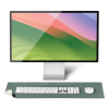 Настольный коврик DESK MAT SLATE GREEN / SAND STONE, цвет: зеленый/песчаник