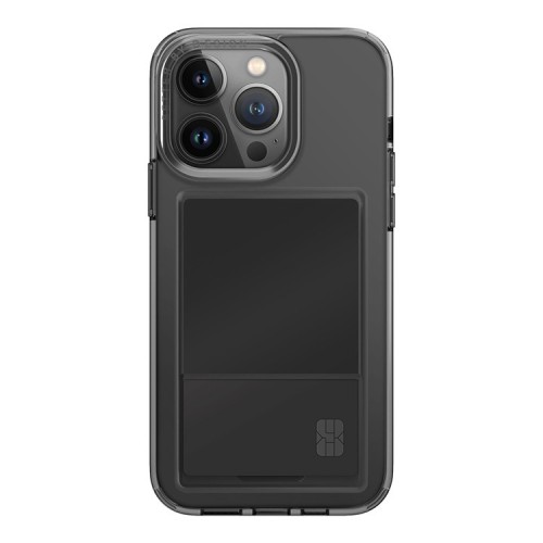 Фирменный чехол UNIQ Air Fender ID (Cardslot) для iPhone 15 Pro тёмный