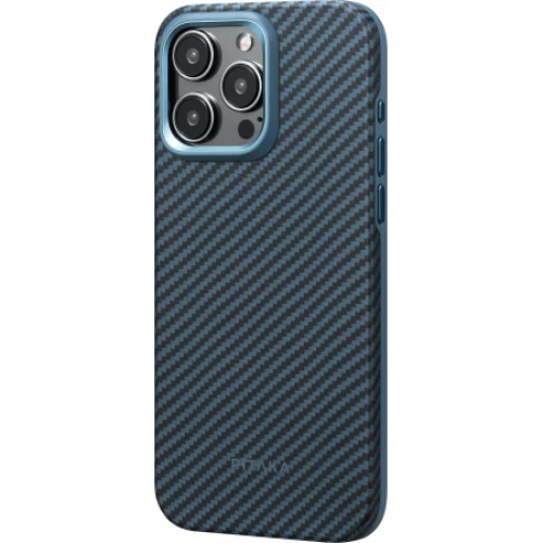 Противоударный чехол Pitaka MagEZ Pro 4 для iPhone 15 Pro (6.1"), кевлар (арамид), синий