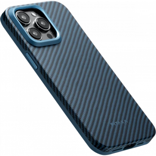 Противоударный чехол Pitaka MagEZ Pro 4 для iPhone 15 Pro (6.1"), кевлар (арамид), синий