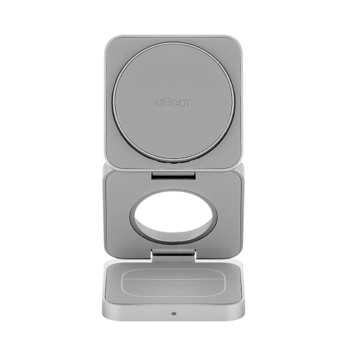 Беспроводное зарядное устройство uBear Balance  с поддержкой MagSafe, серебристый