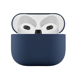 Ультратонкий силиконовый чехол Touch Case для AirPods 3, тёмно-синий