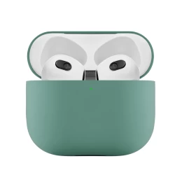Ультратонкий силиконовый чехол Touch Case для AirPods 3, зелёный
