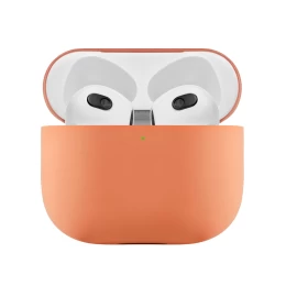 Ультратонкий силиконовый чехол Touch Case для AirPods 3, оранжевый