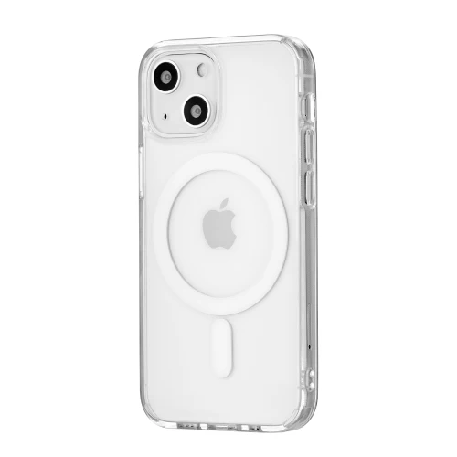 Real Mag  Case for iPhone 13 mini  PC+TPU MagSafe Compatible, магнитная упаковка, прозрачный