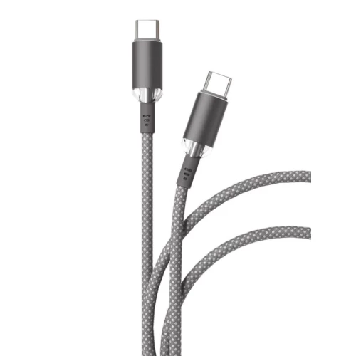 Дата-кабель VLP Diamond Cable USB C - USB C, 1.2м, серый