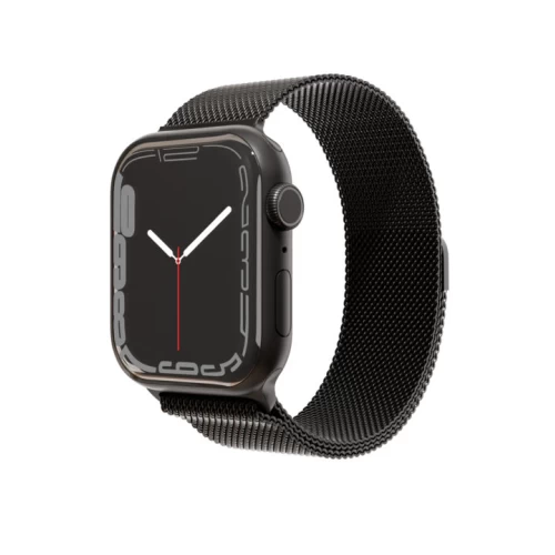 Ремешок из нержавеющей стали сетчатый VLP для Apple Watch 42/44/45, чёрный