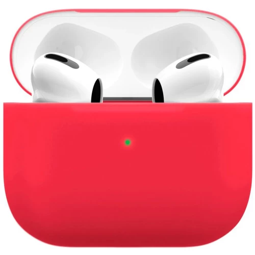 Чехол силиконовый VLP Soft Touch, тонкий силикон, для AirPods (3rd generation), красный